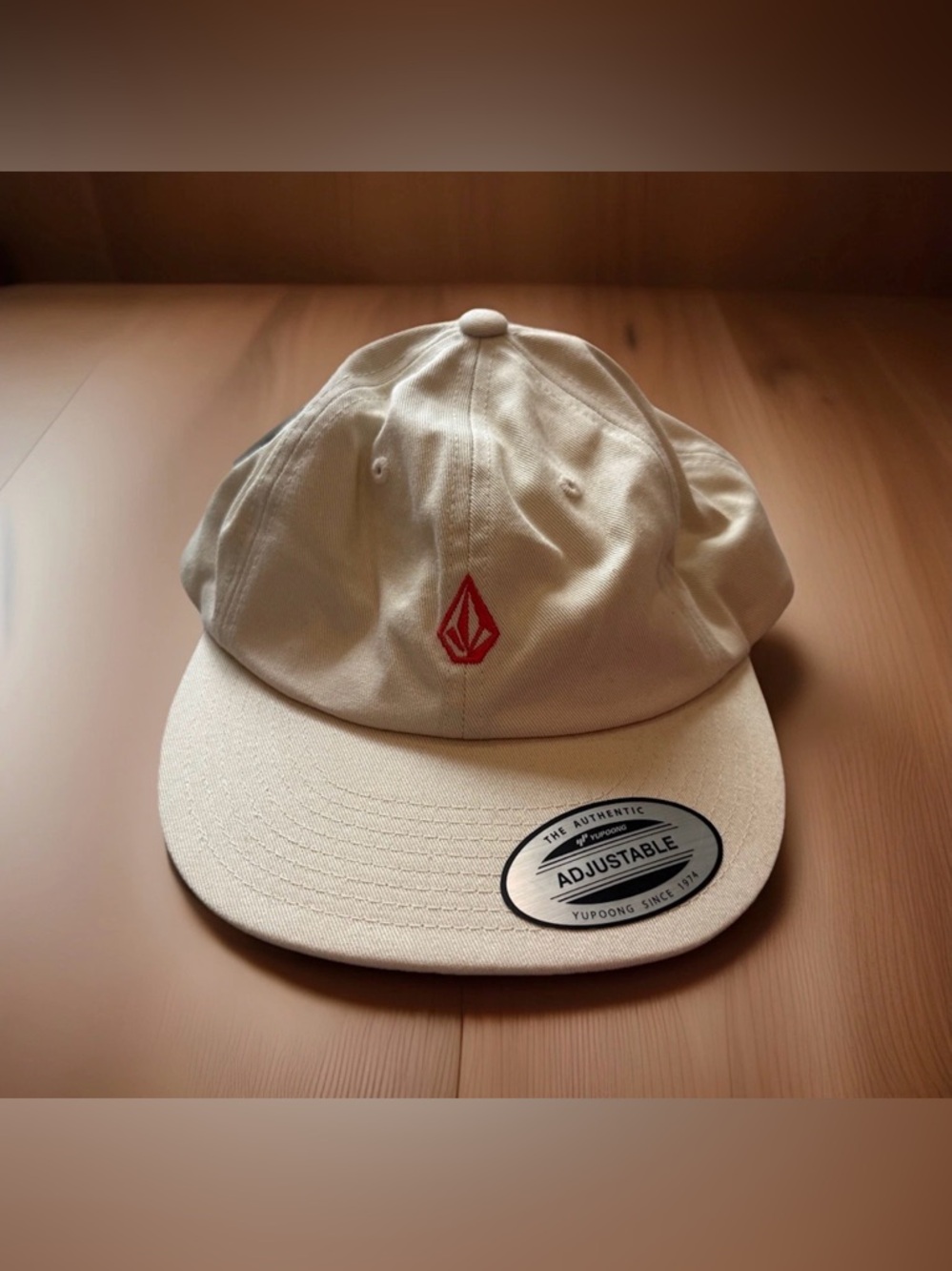 Volcom Men’s Full Stone Dad Hat - Bone White Adjustable One Size NWT Cap